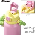 thumbnail image 3 of Sidagar 32 oz Stainless Steel Insulated Water Bottle with Straw and Handle, Leakproof Pop-Lid, Pink, 3 of 9