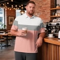 thumbnail image 2 of Trgacdwlo XL-8XL Color Block Mens Polo Shirt Big and Tall Short Sleeve Athletic Shirts for Men Lightweight Mens Golf Polo Shirt, 2 of 7