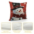 thumbnail image 4 of Nawypu  Snowman Christmas Pillow Covers Red Background White Snow Snowman Decorative Throw Pillows Farmhouse Xmas Winter Holiday Cushion Case for Sofa Couch Outdoor Decor, 4 of 5