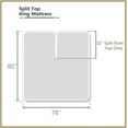 thumbnail image 3 of Sheetsnthings Viscose from Bamboo-Cotton Blended Adjustable Fitted Sheet Only (Top Split King, Solid Sage) Silky Soft Deep Pocket Half Split Bottom Sheet, 3 of 3