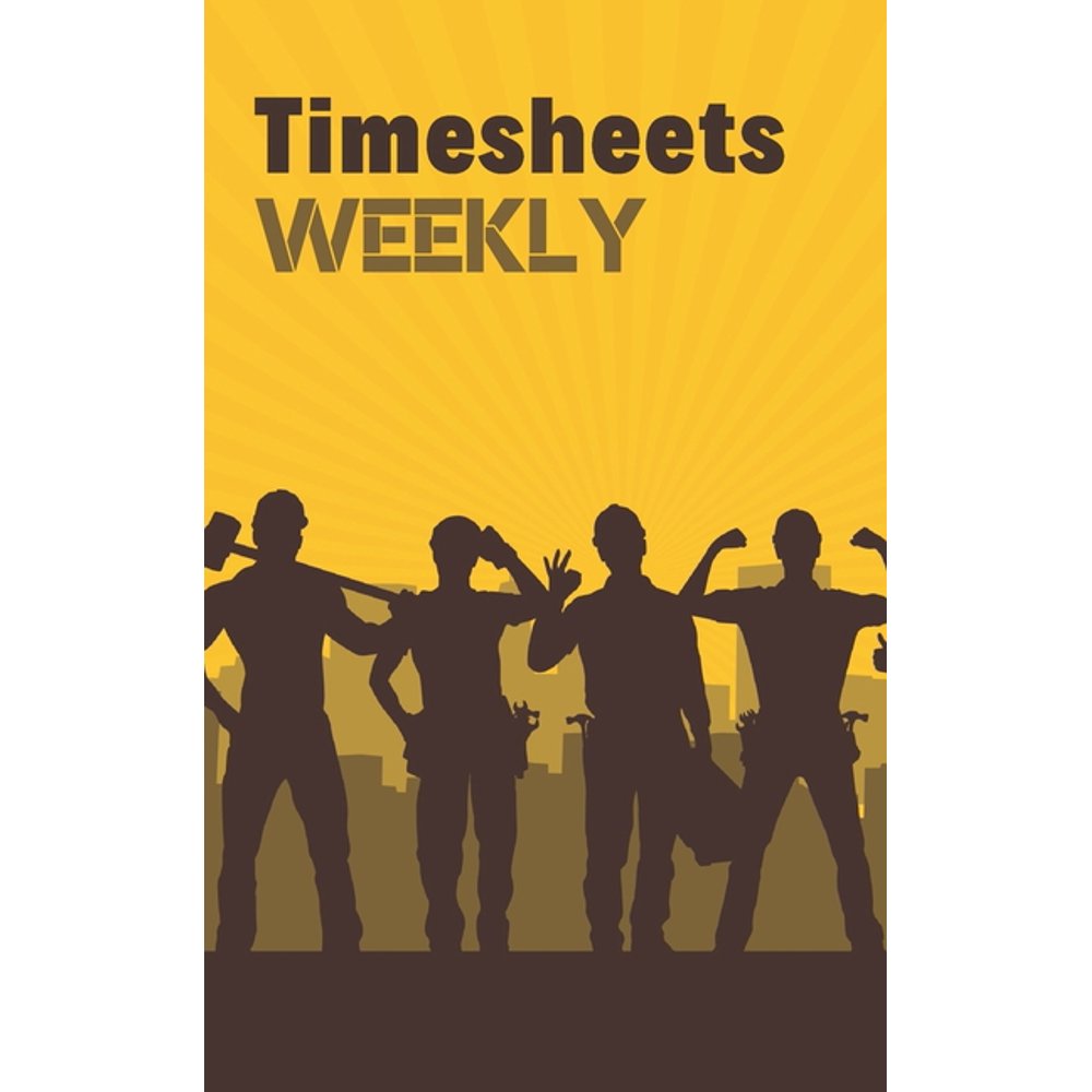Timesheets Weekly Employee time book Work Hours Log 5" x 8" 50