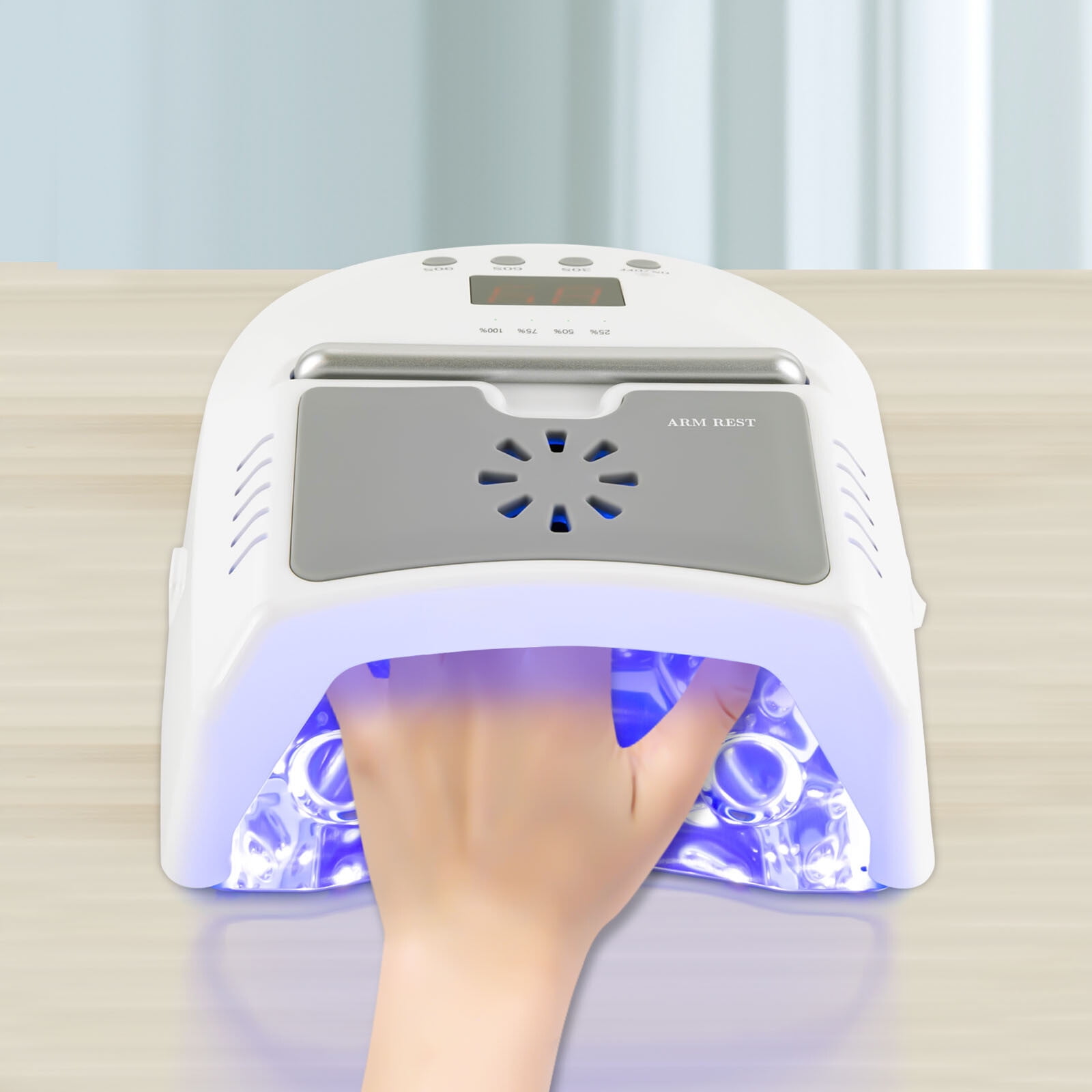 DENEST UV LED 72W Rechargeable Cordless Professional Dryer Gel Nail Polish Curing Lamp