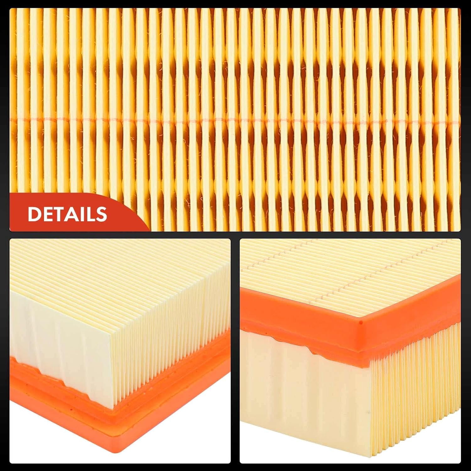A-Premium 2-PC Engine Air Filter Compatible with Audi Q7 & Land Rover Range Rover & Porsche Cayenne & Volkswagen Touareg, 2004-2018, Flexible Panel, Replace# 95511013110