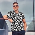 thumbnail image 4 of Fotbe Ying Yang Checkered Camiseta Polo de Golf para Hombre con Estampado – Camisa Deportiva Transpirable con Cuello Abotonado-X-Large, 4 of 6