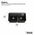 thumbnail image 6 of Kohler 8199-CM2 33.5 in. Undermount Double Bowl Kitchen Sink - Matte Brown, 6 of 7