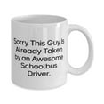thumbnail image 2 of Sorry This Guy Is. Schoolbus driver 11oz Mug, Inappropriate Schoolbus driver Gifts, Cup For Colleagues from Colleagues, Grateful, Bus driver gift ideas, End of year gifts for bus drivers, Gifts, 2 of 2
