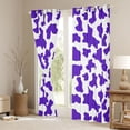 thumbnail image 3 of Homewish Kids Teens Abstract Cattle Print Blackout Curtains Set of 2 (52x84 Each),Purple White Window Curtains,Animal Cow Curtains and Drapes,Microfiber Bedroom Decor, 3 of 6