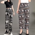 thumbnail image 4 of Pantalones anchos con estampado de estilo étnico para mujer, pantalones de playa finos de verano σρ >а ,ц я{ V7M7, 4 of 7