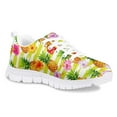 thumbnail image 2 of Pzuqiu Tropical Pineapple with Hibiscus Flower Pattern Kids Sneakers Ultralight Tennis Shoes Breathable Mesh Shoes Size 12, 2 of 7
