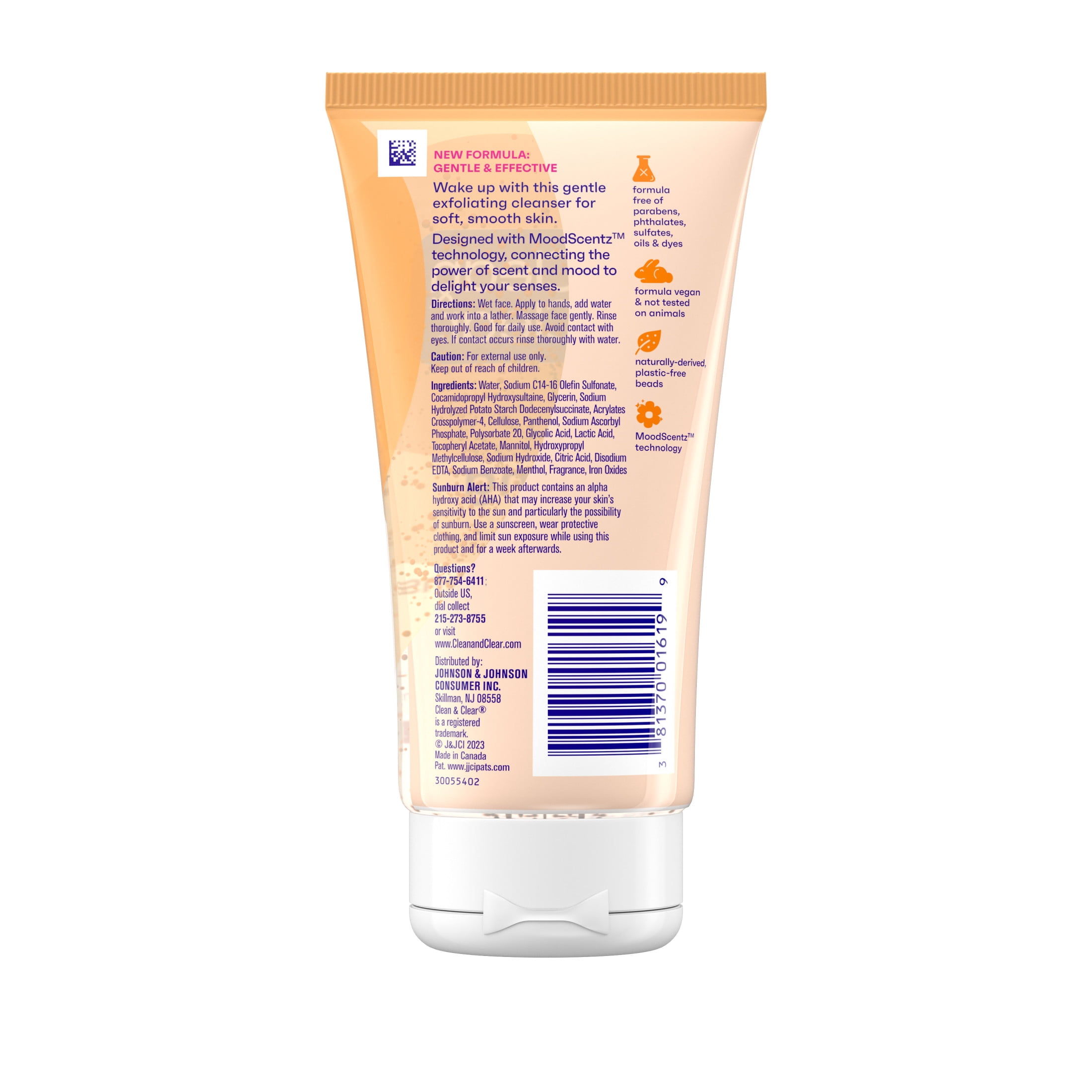 Clean & Clear Morning Burst Facial Scrub Oil-Free, 5 oz (Pack of 4)