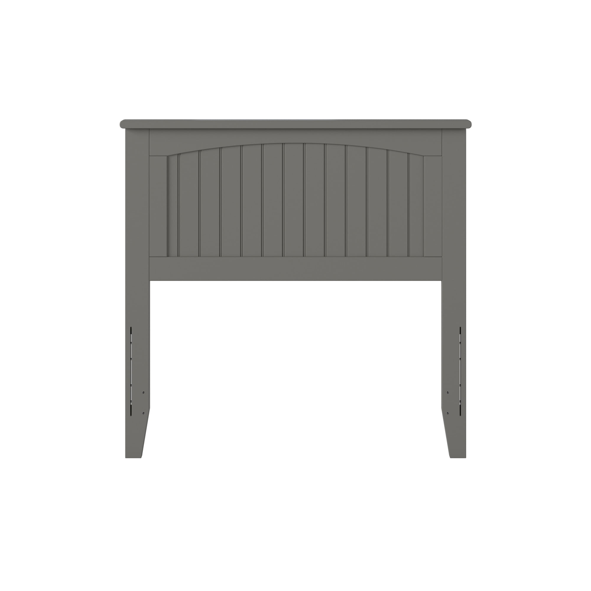 AFI Nantucket Twin Solid Wood Panel Headboard with Attachable Charger, Grey
