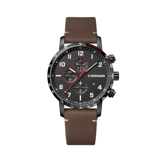 Wenger Swiss Army Men's 01.1543.107 Attitude Chronograph Black Dial Watch 44 mm MSRP $345