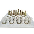 thumbnail image 2 of Juego de mesa de ajedrez Lavish Staunton, color blanco y verde, ónix y mármol, 2 of 8