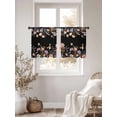 thumbnail image 3 of Black Spring Floral Sheer Curtains 45 Inch Length 2 Panels Set Window Treatments, Elegant Flowers Farmhouse Botanical Rod Pocket Semi Curtains for Living Room/Bedroom/Kitchen Décor, 104"W x 45"L, 3 of 7