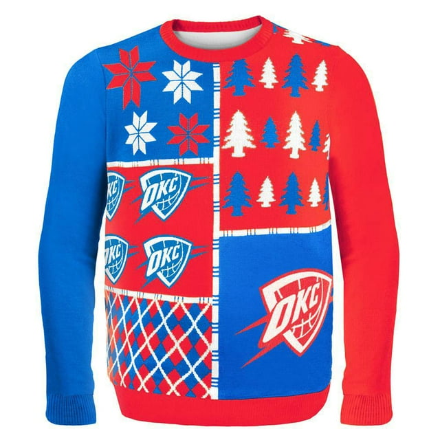 Oklahoma City Thunder - Busy Block Ugly Christmas Sweater