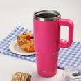 thumbnail image 7 of AQUAPHILE Insulated Tumbler with Leak-proof Lid and Straw, 40 oz Insulated Stainless Steel Coffee Mug with Handle, Travel Coffee Mug，Rubine Red, 7 of 7