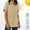 Khaki, variant on Women's Button Down Shirts Short Sleeve Blouses Spread Collar Solid Color Shirts Lightweight Quick Dry Workout Athletic Tops for Women with Pocket Moisture Wicking