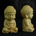 thumbnail image 3 of Monk Statues Meditating Posture Decorative Vivid Shape Buddha Figurine for Table 1, 3 of 5