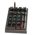 thumbnail image 2 of Teclado numérico mecánico perfecl K21 Interruptor azul de 21 teclas con cable USB para escritorio de cajero, 2 of 8