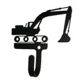 thumbnail image 2 of Home Indoor Modern Decorative Black Excavator - Wall Hook Small, 2 of 2