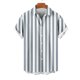 thumbnail image 4 of Mens Manga Corta Botón Abajo Camisas de Impresión Cuello Turndown Botón de Manga Corta Camisa 95% Poliéster 5% Spandex, Blusa Casual, 4 of 5