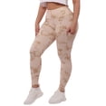 thumbnail image 4 of High Waist Fleece Lined Leggings With Side Pockets - Cream Tie Dye, 4 of 8
