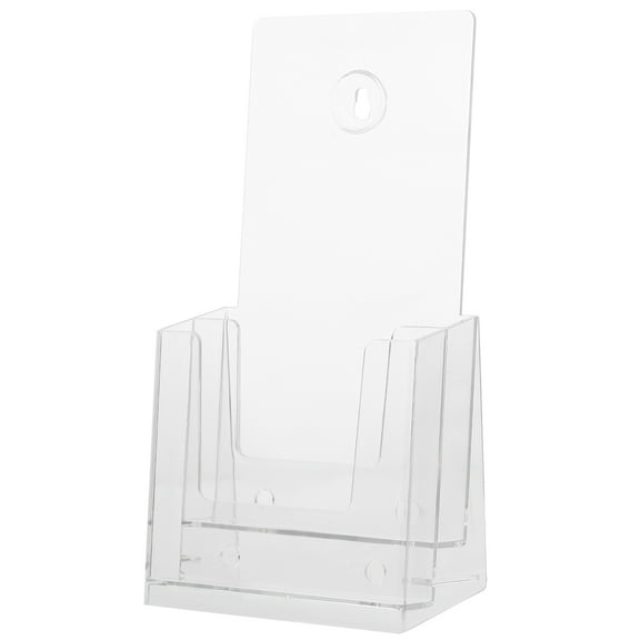 Acrylic Brochure Holder Literature Display Holder Wall Mounted Desktop Pamphlets Display Stand