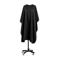 Black Cloth Professional Hair Salon Nylon Shawl with Snap Closure
