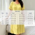 thumbnail image 3 of NominalSnug Womens Nightgown Scalloped Neck Short Sleeve Loose Midi Sleep Dress Loungewear, 3 of 6