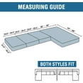 thumbnail image 2 of ZXNYH Sectional Couch Covers 4 Pieces Sofa Seat Cushion Covers L Shape Separate Cushion Couch Chaise Cover for Both Left/Right Sectional Couch (XL Sofa 3 Seater + 1 Chaise, Grey), 2 of 7