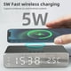 thumbnail image 4 of Con Despertador Digital Para El Reloj Electrónico De Dormitorio Con Carga Inalámbrica Para El Teléfono Con Auriculares Termómetro De Temperatura Pantalla 3 Alarmas 12/24H, 4 of 7
