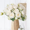 thumbnail image 2 of Flores artificiales de seda DXING Peonías blancas decoración del hogar, 2 of 5