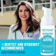 Teethaid Mouthwash, Mint Teeth Whitening Foam Mousse Stain Remove