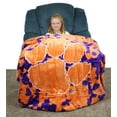 thumbnail image 2 of College Covers Clemson Tigers Huge Raschel Throw Blanket, Bedspread, 86" x 63", 2 of 8