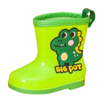 

nsendm Kids Shoes Size 1 Boots Dinosaur Children Boys Baby Girls Shoes Infants Rain Cartoon Waterproof Baby Boy Shoe Shoes Green 2.5 Years