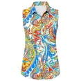 thumbnail image 6 of Xuyuer Women's Sleeveless Button Down Shirts V Neck Front Collared Dressy Casual Blouses Loose Office Business Tank Tops 2026, 6 of 6
