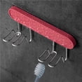 thumbnail image 4 of Soporte Para Cepillos De Dientes Cojinete Multipropósito Peso Estante De Almacenamiento Para Cepillos De Dientes Sin Perforaciones Fácil De Instalar Colgador De Pared Con 2 Ranuras Para El Baño Advancent HA028007-02, 4 of 7