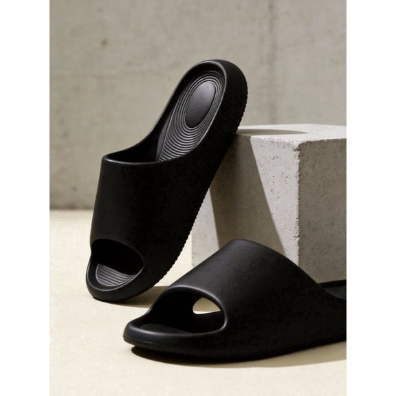 STCYLZFU Solid Color Minimalist EVA Couple Slippers, Soft Comfort Non Slip Casual Indoor Home Slides for Men & Women