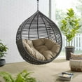 thumbnail image 6 of Modway Garner Teardrop Outdoor Patio Swing Chair in Gray Mocha, 6 of 6