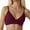 F79 Wine, variant on Curuila Swimsuit For Women Fashion V Neck Solid Color Push Up Comfortable Swimwear Top Navy Size S
