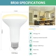 thumbnail image 2 of DEGNJU BR30 LED Flood Light Bulbs, 65W Equivalent 7W, Dimmable, 2700K Soft White, E26 Base, 650LM, Recessed Can Lights for Indoor Home Kitchen Bedroom, 48-Pack, 2 of 8