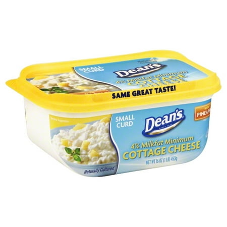 Dean S 4 Milk Fat With Pineapple Small Curd Cottage Cheese 16 Oz