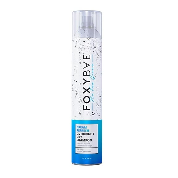 FoxyBae Overnight Dry Shampoo Spray, Biotin Rice Starch & Charcoal Formula, Absorbs Oil & Odor, for All Hair Types, 7 fl oz