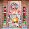 thumbnail image 5 of Colorful Theme Happy Holidays Banner Decorative Design Christmas Decoration Holiday Decor Party Backdrop for Christmas Celebration Indoor Decoration Winter Party, 5 of 9