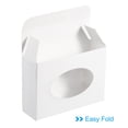 thumbnail image 4 of Uxcell 3.8x2.8x1.2" Paper Soap Box with Window, 20 Pack Soap Boxes Oval Presents Packaging Boxes, White, 4 of 6