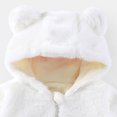 thumbnail image 6 of JUMEYU Kid Fleece Jacket Toddler Girls Fleece Zip-Up Hooded Jacket with Bear Ear Plush Detail 5T 6T (White,5-6 Years), 6 of 8