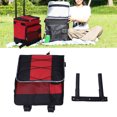 thumbnail image 1 of Boîte Isolée à Roulettes, Glacière Roulante Pliable Rouge Imperméable de 43 L à Multiples Poches pour le Camping, 1 of 7