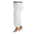 thumbnail image 3 of ANNE KLEIN Womens White Zippered Pocketed Button Closure Wear To Work Cropped Pants Plus 18W, 3 of 4
