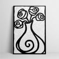 thumbnail image 5 of 70*100cm(28*40inch)  Minimalist Black-and-White Line Art Vase with Roses Framed Line Art Canvas Art Prints, 5 of 8
