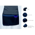 thumbnail image 5 of MDS Pack of 10 Wedding 12 x 108 inch Satin Table Runner for Wedding Banquet Decoration -navy Blue, 5 of 7